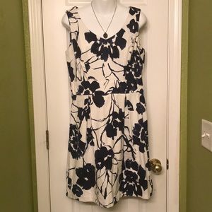 Blue and white floral cotton dress by AGB.